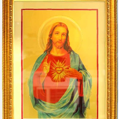 SACRED HEART OF JESUS FRAME WITH GLASS - 10 X