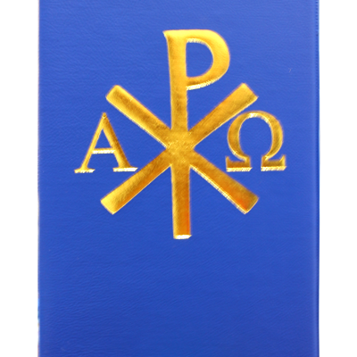 Sambuhay Missalette Holder - ALPHA AND OMEGA - BLUE