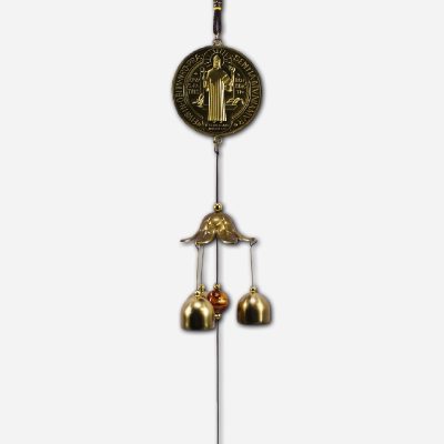 Saint Benedict Medal Chimes - Bronze Finish