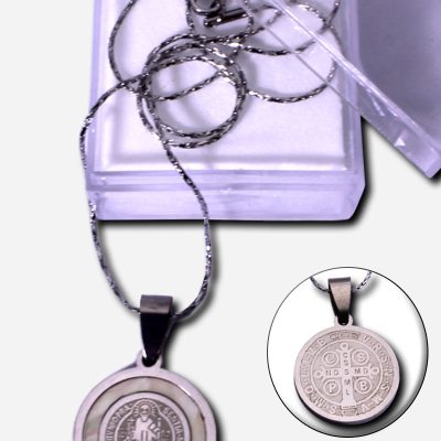 Saint Benedict Medal Necklace Stainless Steel