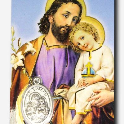 Saint Joseph Prayer Card with Medal - Made in Italy