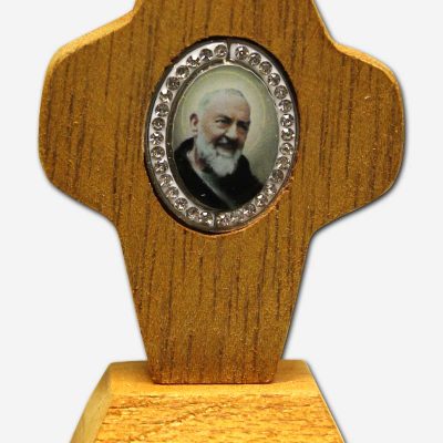 TABLE DECOR CROSS - SAINT PIO 4 X 3 X