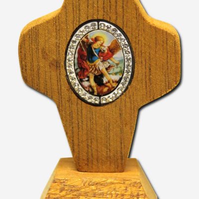 TABLE DECOR CROSS - SAINT MICHAEL 4 X 3 X