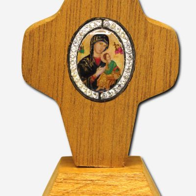 TABLE DECOR CROSS - MOTHER OF PERPETUAL HELP 4 X 3 X