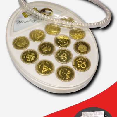 Wedding Arrhae with Pouch - Embroidered - 7x