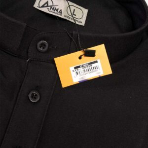 Clerical Shirt Black Short Sleeves - Large