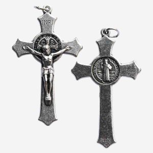 Cross Pendant with Saint Benedict Medal - 5 cm