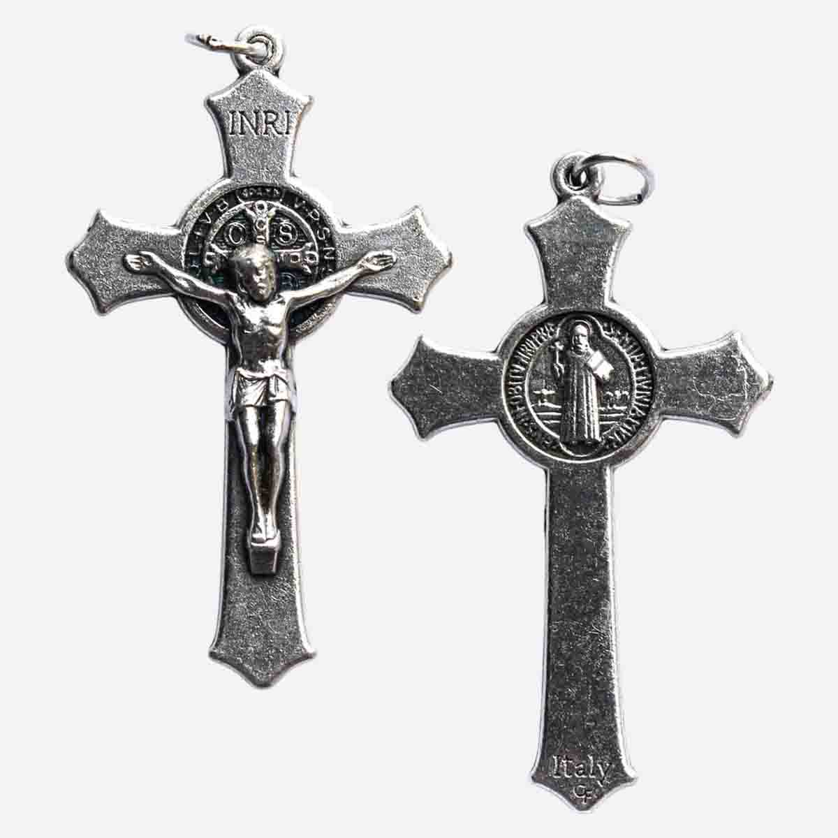 Cross Pendant with Saint Benedict Medal - 5 cm